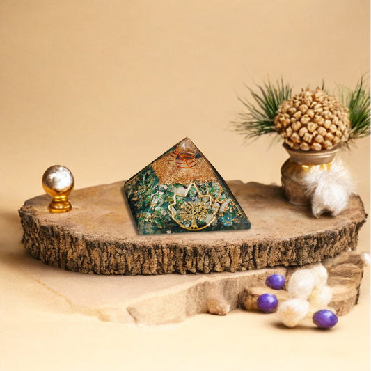 Green Aventurine Orgone Pyramid for Prosperity