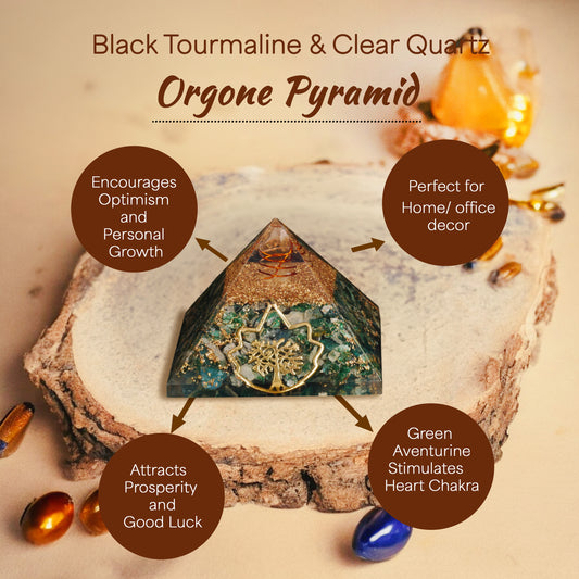 Green Aventurine Orgone Pyramid for Prosperity
