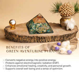 Green Aventurine Orgone Pyramid for Prosperity