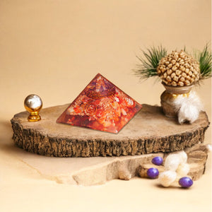 Red Carnelian Orgone Pyramid for Confidence