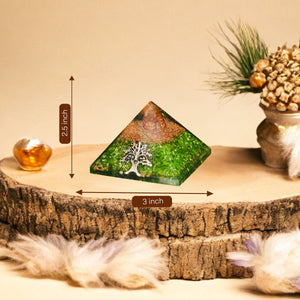 Green Onyx Orgone Crystal Pyramid For Healing