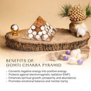 Gomti Chakra Orgone Crystal Pyramid