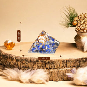 Lapis Lazuli Healing Stone Pyramid for Confidence