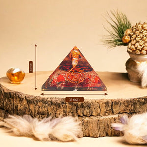 Red Jasper Om Orgone Crystal Pyramid