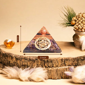 Amethyst Orgone Crystal Pyramid For Calmness