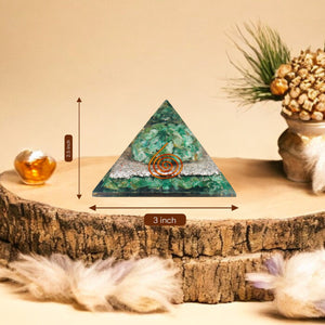Green Aventurine Orgone Pyramid for Home Decor
