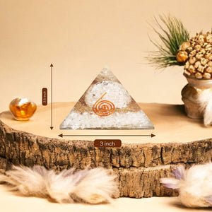 Clear Quartz Orgone Crystal Pyramid For Focus