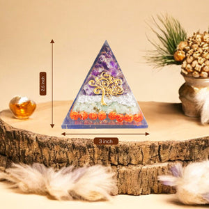 Amethyst and Amazonite Orgone Crystal Pyramid