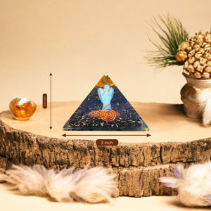 Black Tourmaline Blue Angel Orgone Pyramid