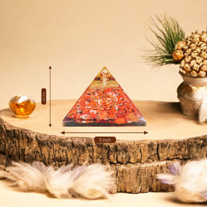 Red Jasper Orgone Crystal Pyramid for Motivation