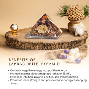 Black Tourmaline Tree of Life Orgone Crystal Stone Pyramid