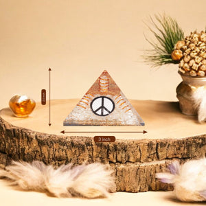 Clear Quartz Peace Orgone Crsytal Pyramid