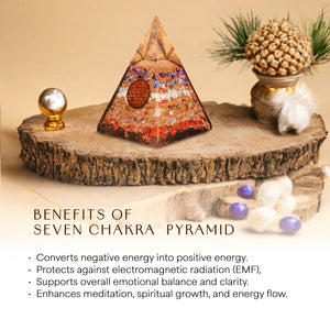 Seven Chakra Orgone Pyramid For Inner Harmony