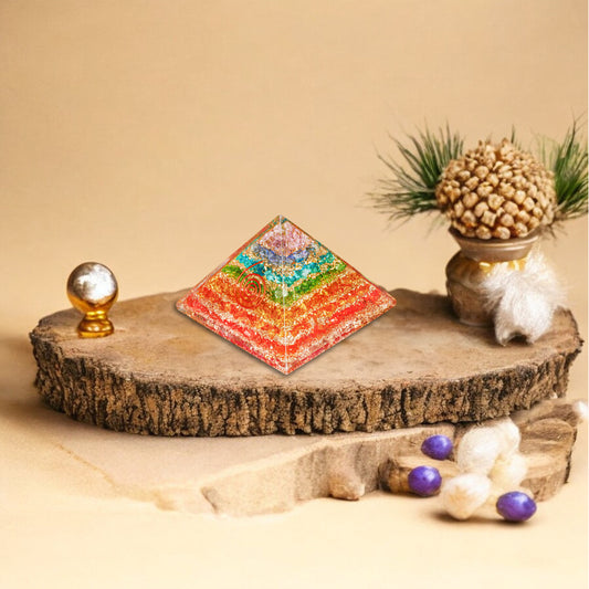 Seven Chakra Orgone Pyramid For Chakra Alignment