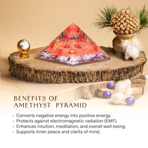 Amethyst Orgone Pyramid For Calmness