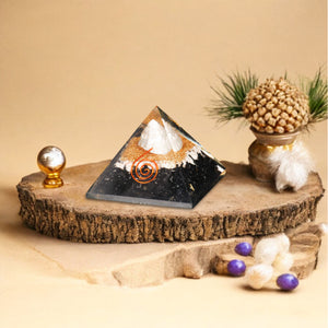 Black Tourmaline Orgone Pyramid for Positivity