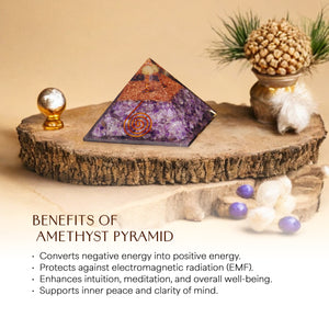 Amethyst Orgone Crystal Pyramid For Spirituality