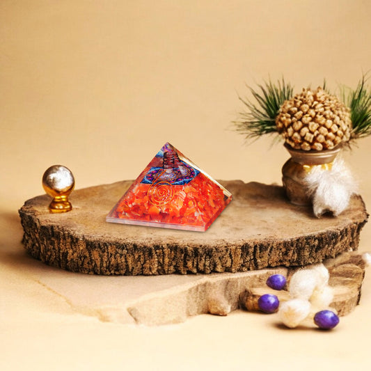 Carnelian Orgone Pyramid For Motivation