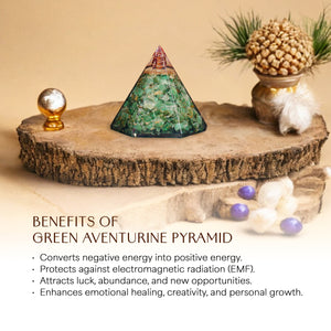 Green Aventurine Orgone Pyramid For Healing