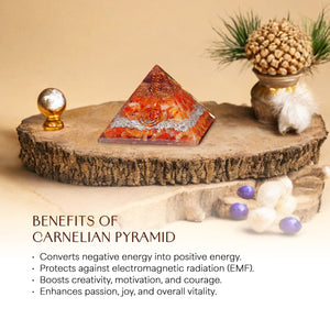 Carnelian Orgone Pyramid For Positivity