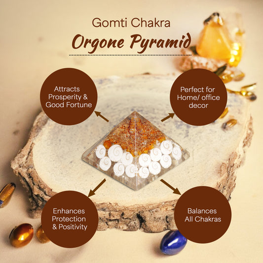 Gomti Chakra Orgone Pyramid for Positivity