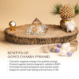 Gomti Chakra Orgone Pyramid for Growth