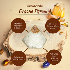 Amazonite Orgone Crystal Pyramid For Harmony