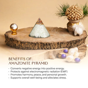 Amazonite Orgone Crystal Pyramid For Harmony