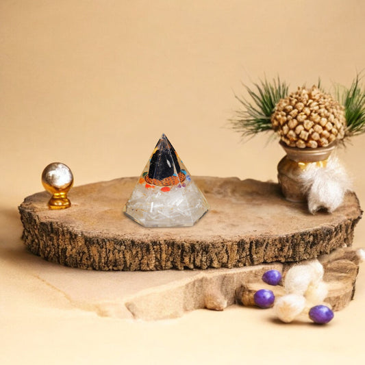 Selenite Orgone Crystal Pyramid For Positivity