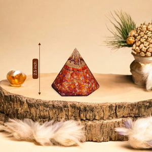 Carnelian Orgone Crystal Pyramid For Motivation