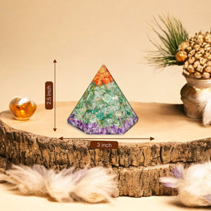 Amethyst and Green Aventurine Orgone Pyramid for Peace
