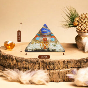 Rainbow Moonstone and Carnelian Orgone Crystal Pyramid