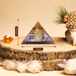 Amethyst Orgone Crystal Pyramid For Intuition