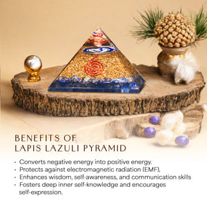 Lapis Lazuli Heaaling Orgone Pyramid For Confidence