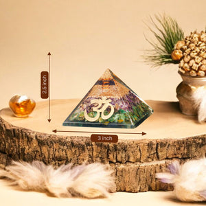 Amethyst and Green Aventurine Orgone Pyramid For Spirituality