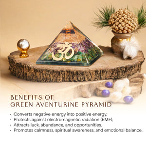 Amethyst and Green Aventurine Orgone Pyramid For Spirituality