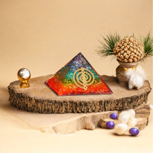 Green Aventurine and Rose Quartz Orgone Pyramid