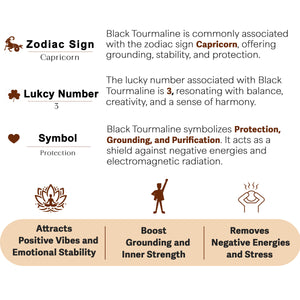 Black Tourmaline & Tiger Eye Healing Crystal Pyramid