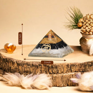 Black Tourmaline and Tiger Eye Orgone Pyramid