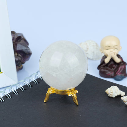 Clear Quartz Gem Ball Sphere