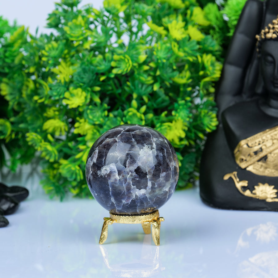 Iolite Crystals Ball