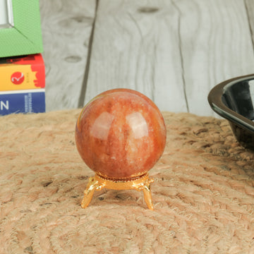 Sunstone Crystal Ball With Stand