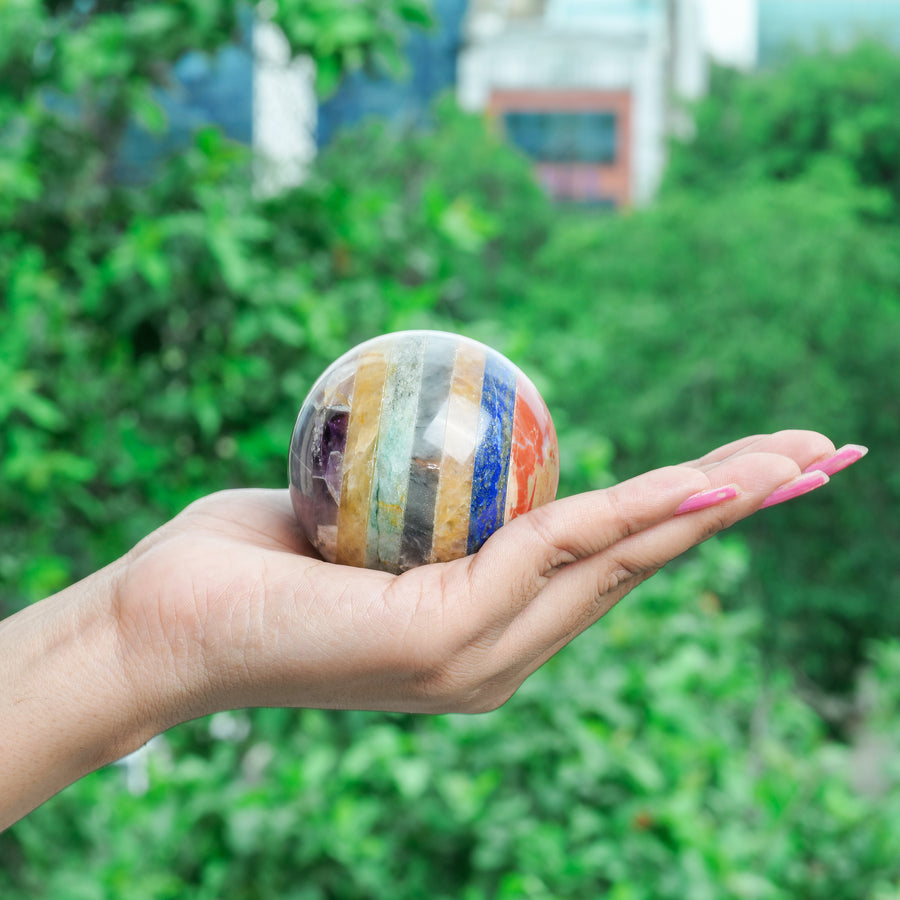 Seven Chakra Large Crystal Ball