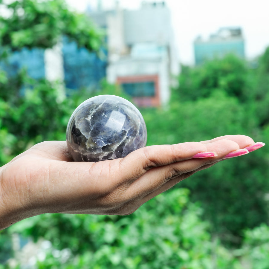 Iolite Crystals Ball