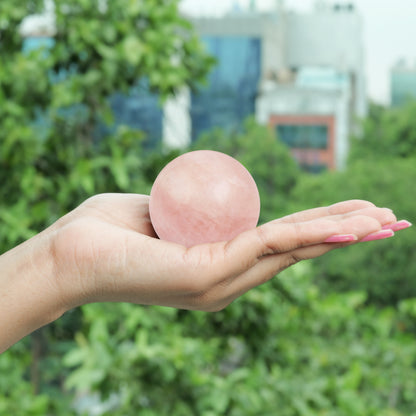 Rose Quartz Crystal Sphere Ball