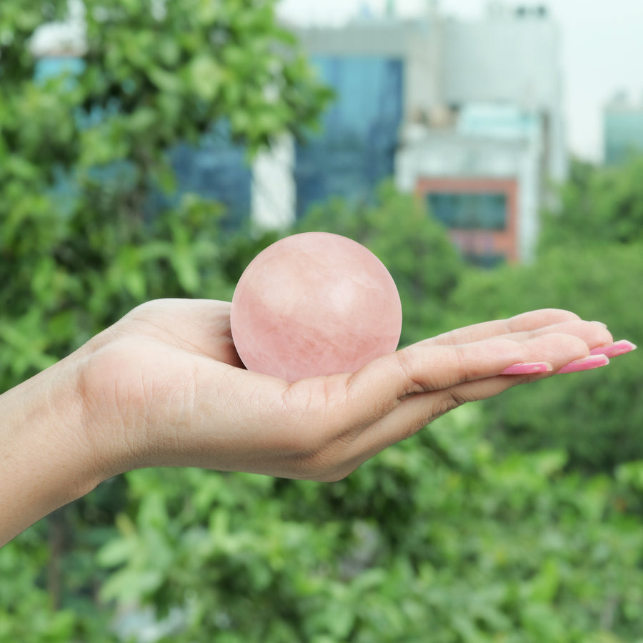 Rose Quartz Crystal Ball for Protection