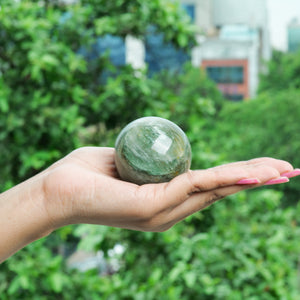 Green Jade Healing Crystal Sphere Ball