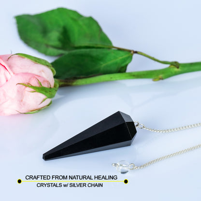 Black Tourmaline Crystal Pendulum