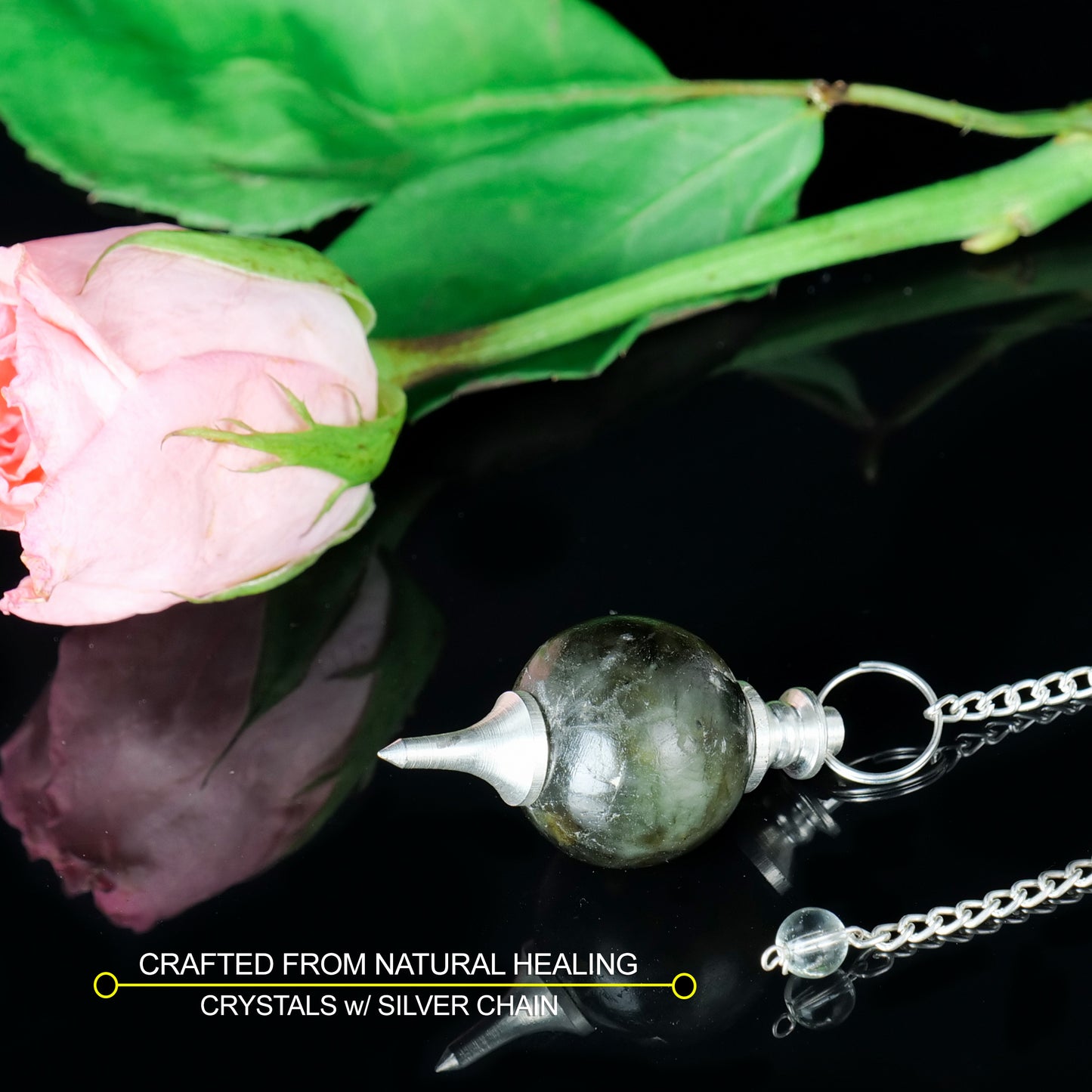 Black Tourmaline Crystal Pendulum