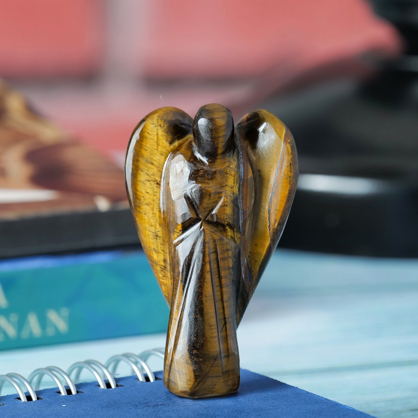 Tiger Eye Angel Figurine